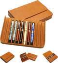 Leather 12 Fountain Pen/Pencil Tray Case Organizer, Fashion Design, Magnetic by MIVLXLX