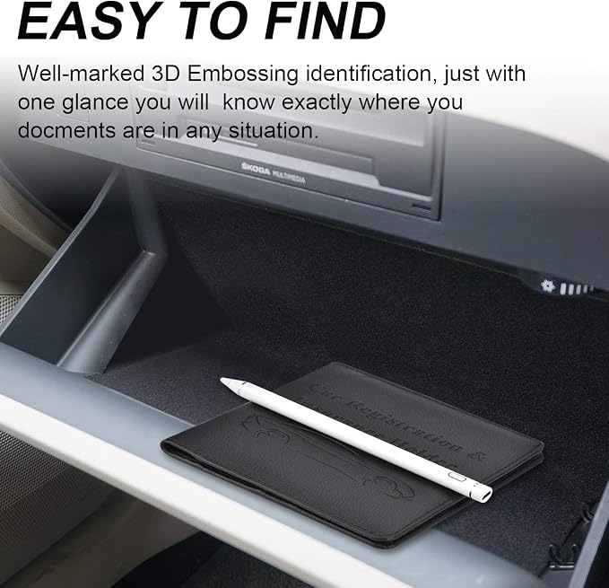 Cacturism Car Registration and Insurance Holder, Vehicle Glove Box Car - Image 7