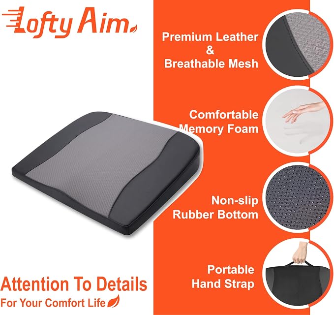 Lofty Aim Car Seat Cushion, Comfort Memory Foam Car Cushions - Image 5