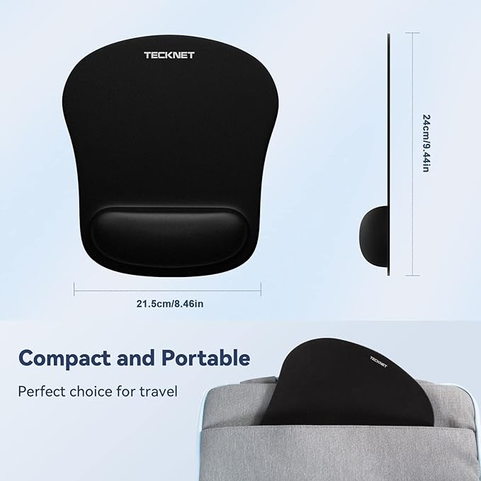 TECKNET 3 Pack Mouse Pad with Wrist Support, Ergonomic Gaming Mouse Pad Pain - Image 6
