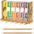 Wooden Label Dispenser Label Roll Holder Dispenser 13x4.5x8 inch Label Sticker by DLUGOPIS