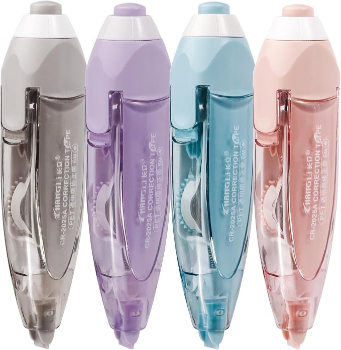 ASTIMESA 4 Pcs Refillable Retractable Correction Tape, Correction Tape Pen Easy by Unknown