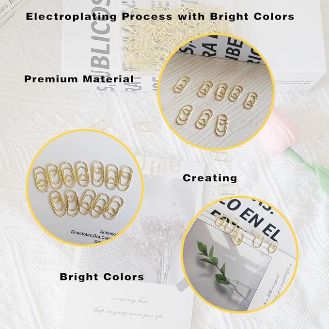 200 Pack Love Heart Shaped Paper Clips, Mini Paperclips Papers, 0.8inch Small - Image 2