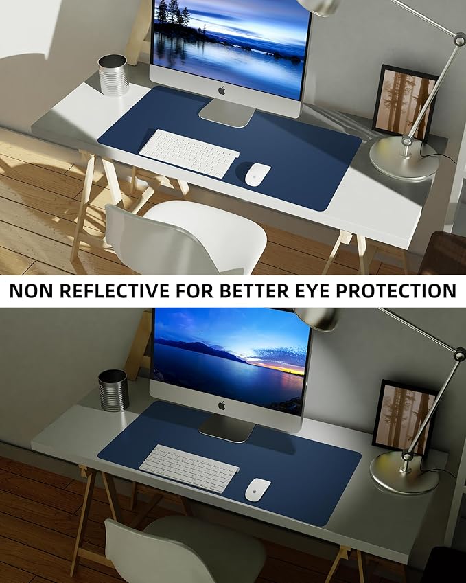 Leather Desk Pad Blotter, Mouse Pad, Office Desk Mat, Non-Slip PU Leather Desk - Image 6
