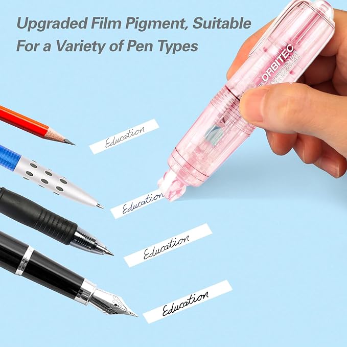 Refillable Retractable White Correction Tape, Mini Aesthetic Pen Shaped - Image 3
