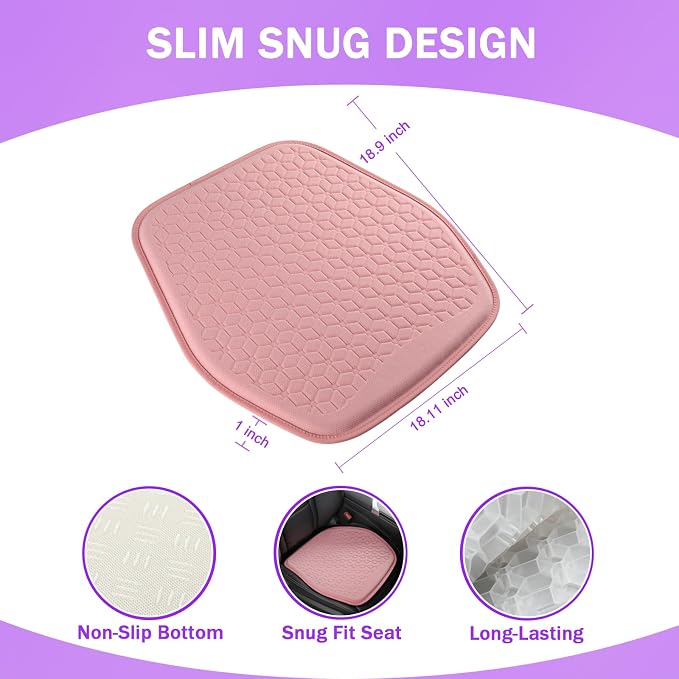 Thin Gel Seat Cushion for Car Seat, Office Chair, Wheelchair, Golf Cart - Image 2