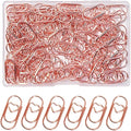 100 Pack Love Heart Shaped Paper Clips, Mini Paperclips Papers, 0.8inch Small by Unknown