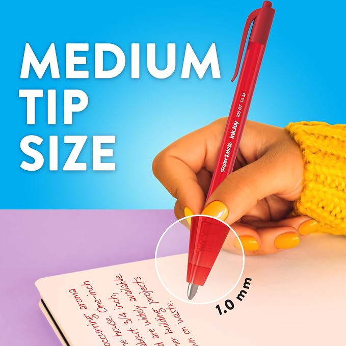 Paper Mate InkJoy 100RT Retractable Ballpoint Pens, Medium Point, Journaling - Image 7