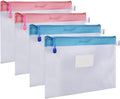 Wisdompro Zipper Pouch, 4 Packs Durable Letter Size Waterproof Mesh File Bag by Wisdompro