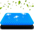 Large Gel Seat Cushion for Long Sitting – 15"x17"x1.8" Thick, Circular Gel Grid by Unknown