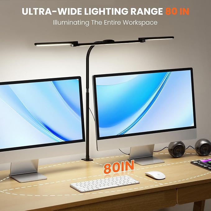 LED Desk Lamp for Office Home, 3 Head Adjustable Computer Monitor light Bar - Image 7