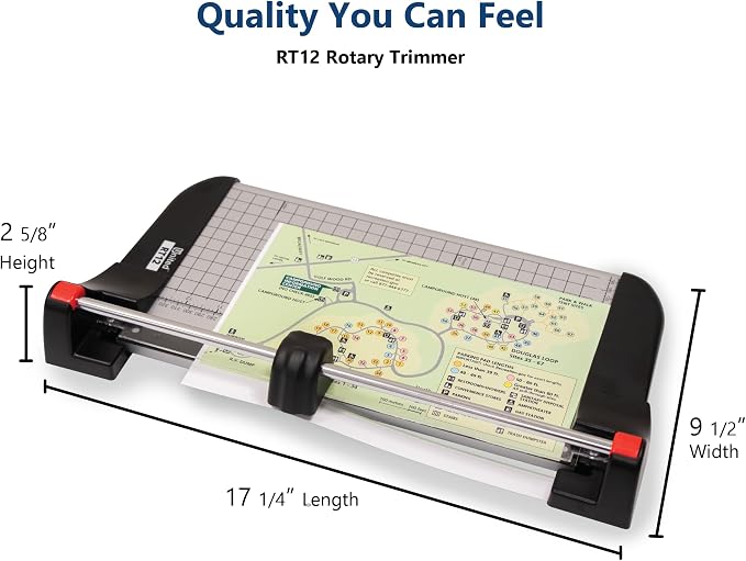 United Office Products RT12 Rotary Paper Trimmer, 12.5" Cut Length, 10 Sheet - Image 5