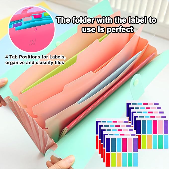 xlehoel 10 PCS Expanding File Folders, A4 Letter Size Accordion Organizer Folder - Image 4