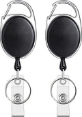 Teskyer Badge Reel, 2 Pack Retractable Badge Holders by TESKYER