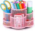 Topwey Pink Pen Holder for Desk, Rotating Pencil Holder, Cup Holder for Desk by Topwey