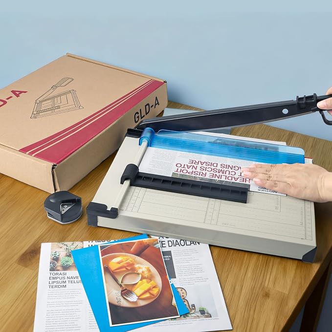 12" Guillotine Paper Cutter, Steel Blade Guillotine Paper Cutter - Image 7