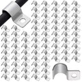 Yaocom 100 Pcs Silver Cable Wire Screw Clips 3/8 Inch, Zinc Plated Steel Clamp by Yaocom