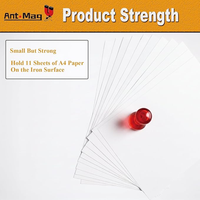 Ant Mag Magnetic Push Pins, 72 Pack Strong Whiteboard Magnets - Image 3