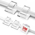 100 PCS Outdoor Light Clips Clear, Adhesive Cable Clips by TidyHelper