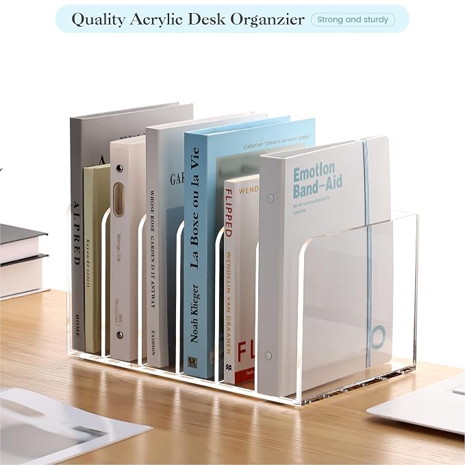 YUXUN Acrylic Magazine Holder, Book Storage-Office/Home/Classroom Organization - Image 6