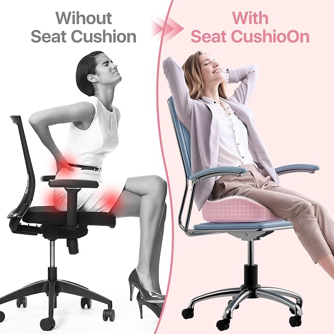 CJACSOC Seat Cushion, Extra Large Memory Foam Cushion - Image 5