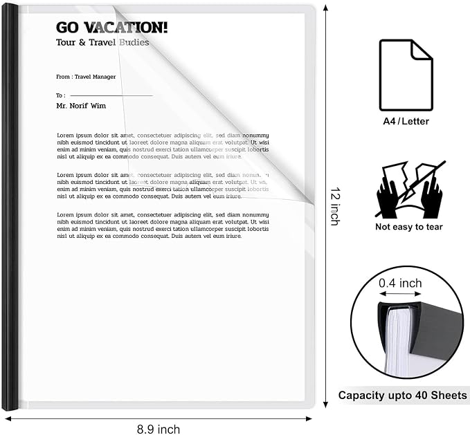 JOERSH 40 Pcs Clear Report Covers - Image 2