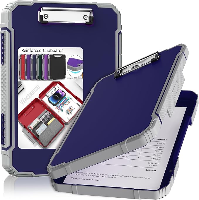 Thicker Clipboard with Storage, Internal Pen Pouch Included, A4 / Letter Size by HOME