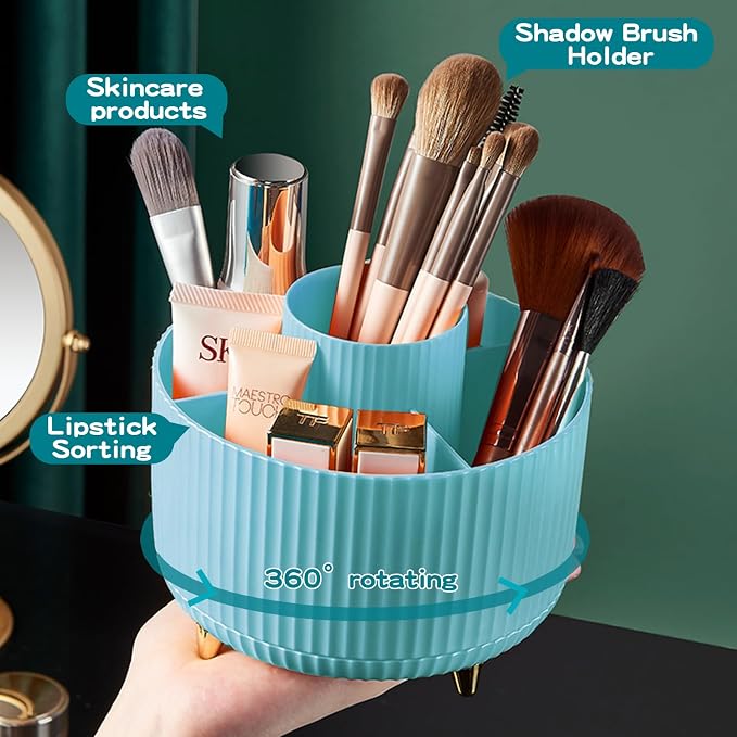 fanado 360° Rotate Makeup Brush Holder Organizer, Makeup Organizers Countertop - Image 2