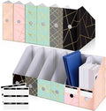 PerKoop 6 Pcs Decorative Magazine File Holders Floral Foldable File Folders by PerKoop