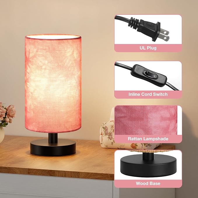 Fenmzee Small Table Lamp for Bedroom - Image 2