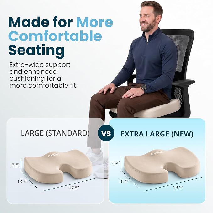 ComfiLife Extra Large Gel & Memory Foam Seat Cushion - Image 5