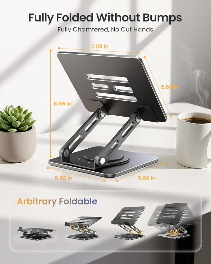 LOXP Adjustable Tablet Stand, 360 Rotating iPad Stand - Image 3