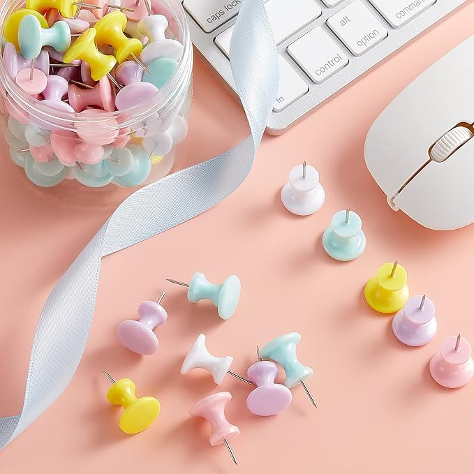 Outus 60 Pcs Giant Push Pins Jumbo Tacks 1/1.8inch Plastic Head - Image 6