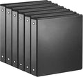 SUIN 1-inch 3 Ring Binder with 2 Interior Pockets, and School Use, 6 Pack Black by SuinOffice