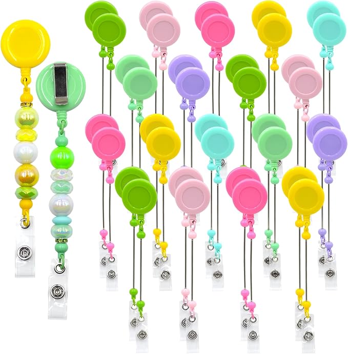 15pcs Candy Beadable Badge Reels Making Kits by Unknown