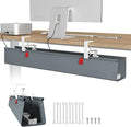 Univivi No Drill Under Desk Cable Management Tray, Clamp/Screw Mount Desk Cable by Univivi