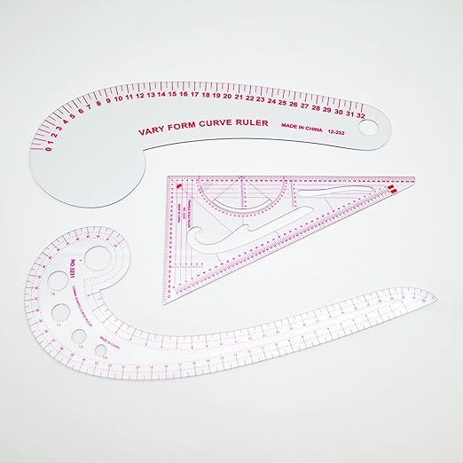 Clear Metric Sewing Rulers, French Curve Sewing Rulers Set, Sewing Tools - Image 4