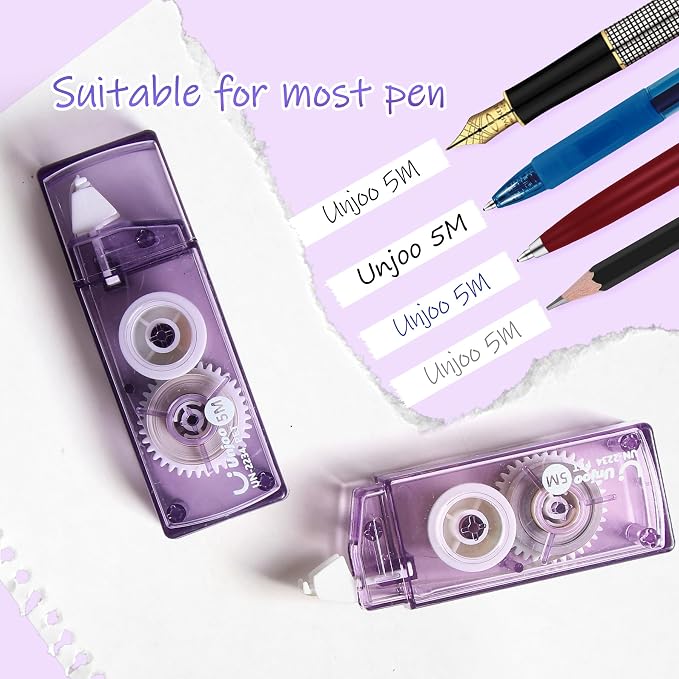 Unjoo Mini White Correction Tape Set | Aesthetic Cute Correction Tape, - Image 4