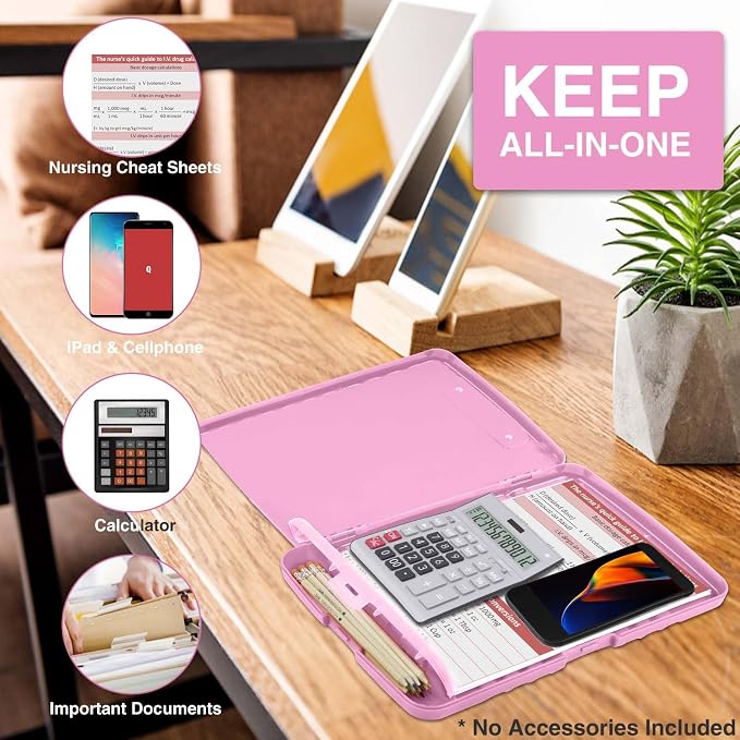Sooez Clipboard with Storage, Clip Board 8.5 x 11 with Pen Holder, Plastic - Image 5