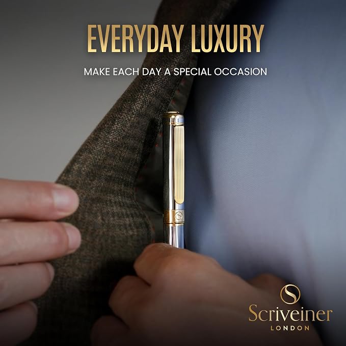 Scriveiner Personalized Silver Chrome Ballpoint Pen - Image 8