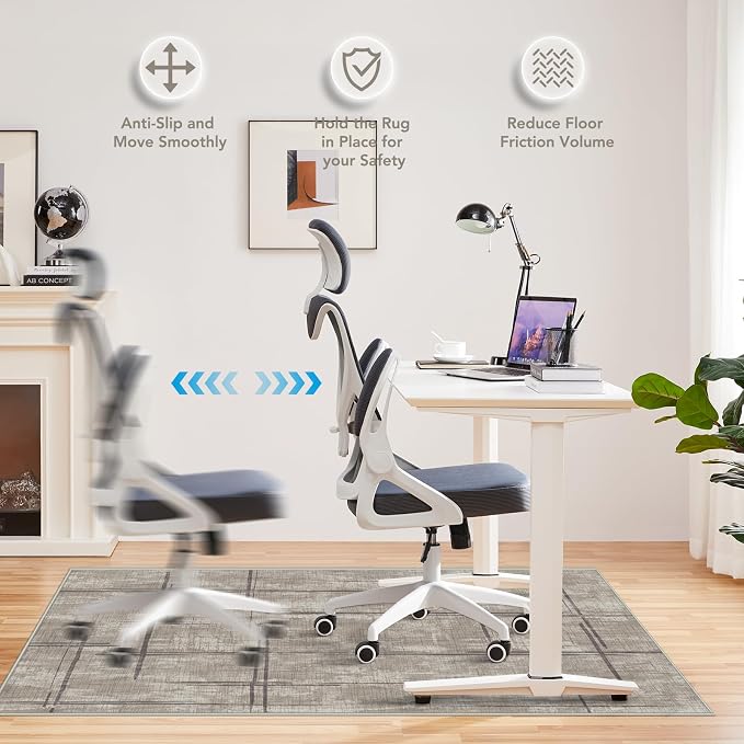 Office Chair Mat for Hardwood Floor&Tile Floor, Under Desk Rug for Rolling - Image 5