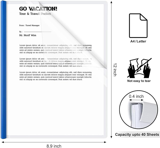 JOERSH 40 Pcs Clear Report Covers - Image 2