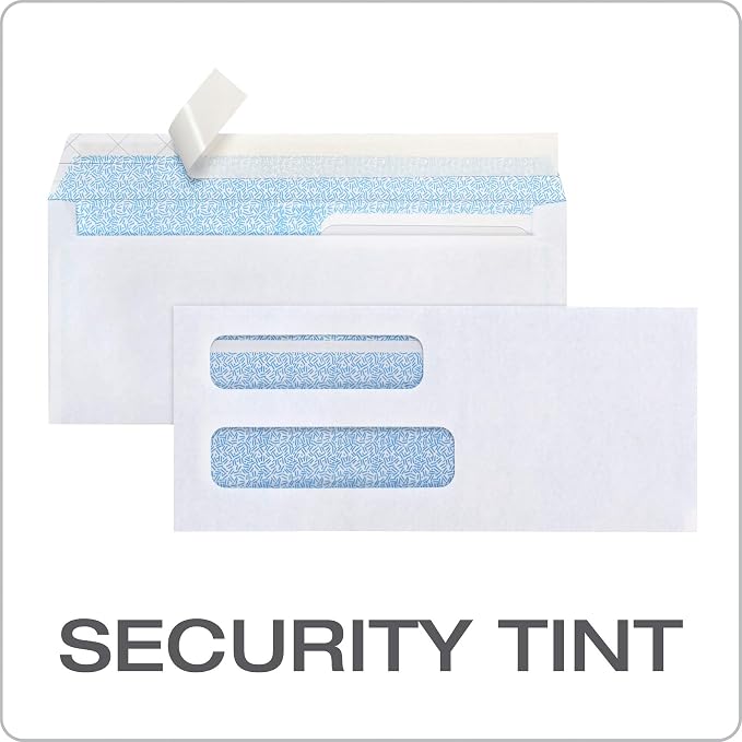 Columbian #8-5/8 Security Envelopes, 500 Pack, Double Window Self Seal Envelopes - Image 5