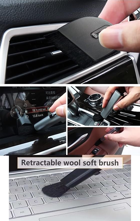 2-Pack Retractable Electronics Cleaning Brush & Brush, Soft Bristles, Safe - Image 3