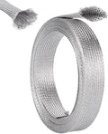 UNICRAFTALE 0.78" Wide 13.12 Feet Stainless Steel Braided Sleeving, Expandable by UNICRAFTALE