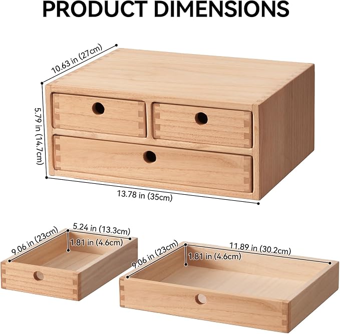 KIRIGEN Solid Wood Desktop Organizer - Image 2