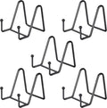 IBosins 5 Pack 3 Inch Small Plate Holder Display Stands, Mini Metal Black Frame by IBosins