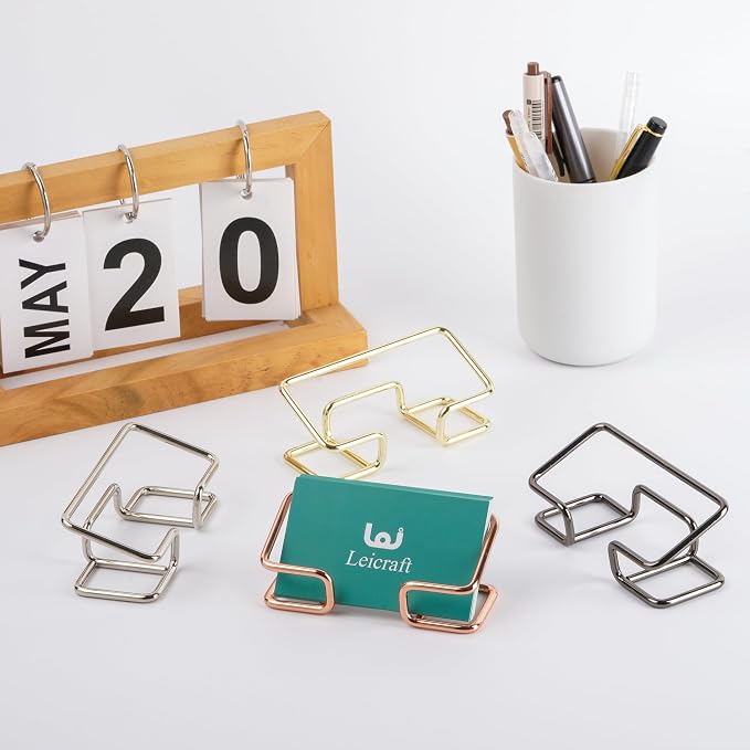 Business Card Holder for Desk, Cute Metal Card Organizers and Office Desk - Image 7