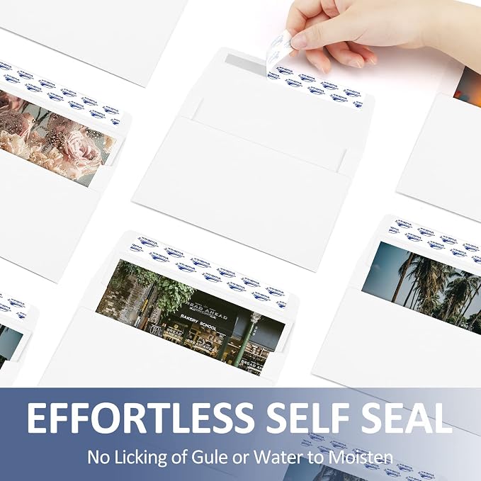 ValBox A2 Invitation Envelopes 100 Qty 4.375x5.75" White Envelopes Self Seal - Image 4