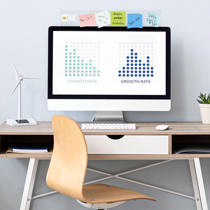 DOLLAR BOSS 1 Pc 15.7" x 3.1" Transparent Acrylic Monitor Memo Board | Computer - Image 8
